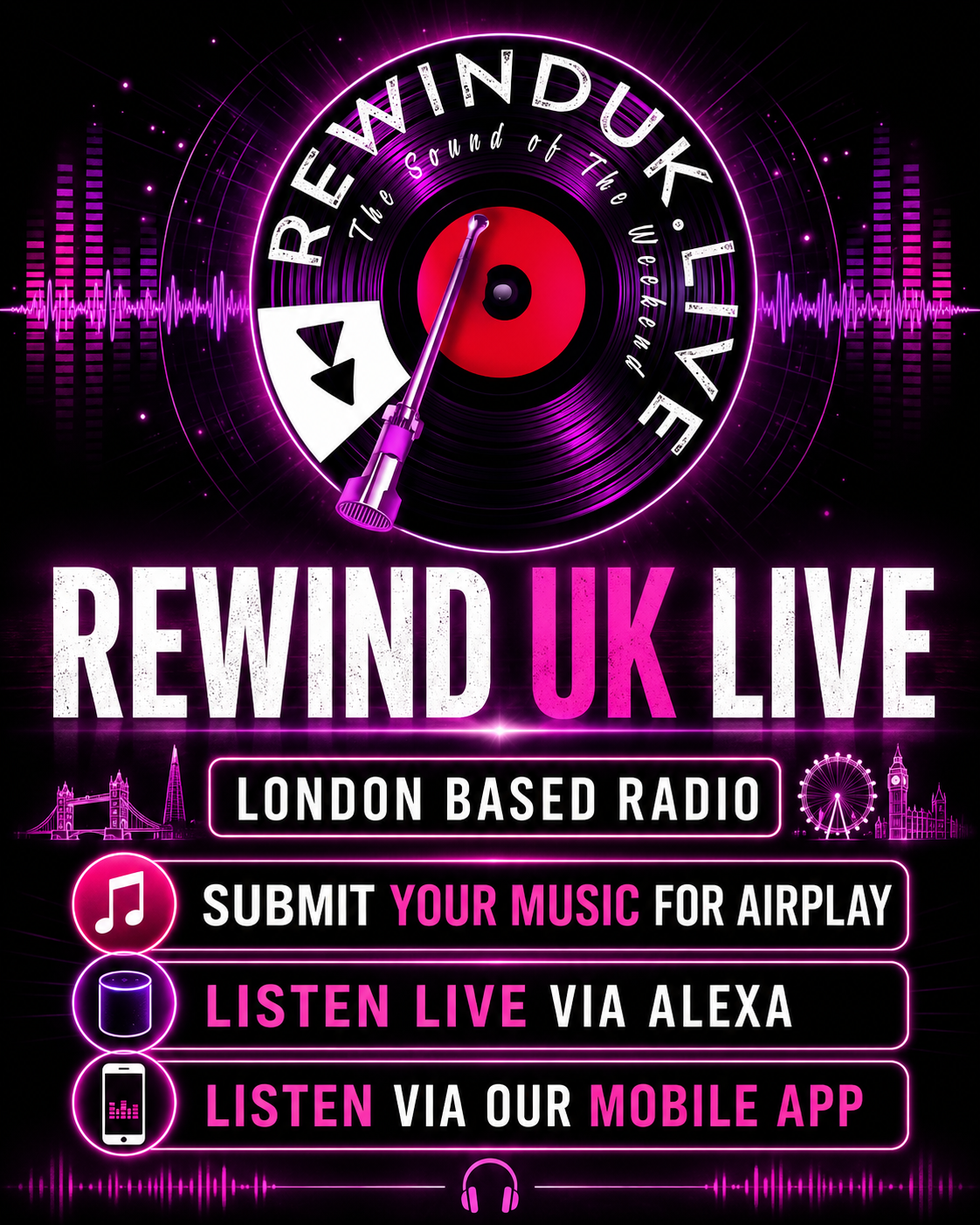 Submit your music for airplay on Rewind UK Live